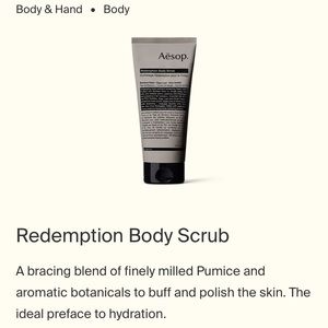 Aesop Redemption Body Scrub. New.